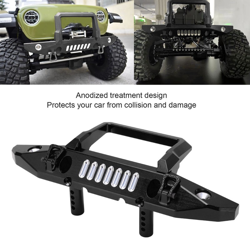 Front Bumper Aluminum Alloy RC Car Accessory with LED Light