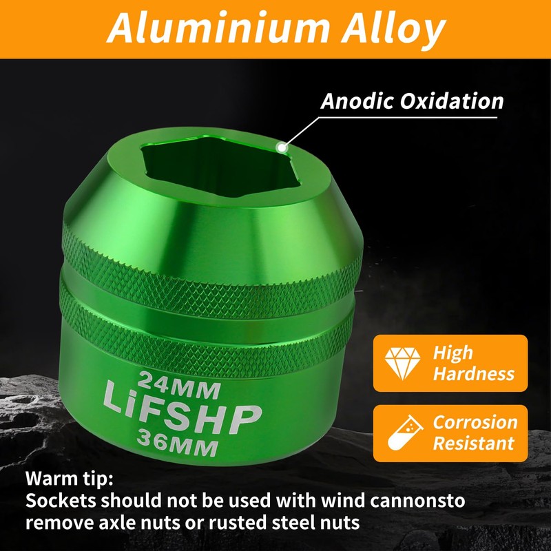 LIFSHP 24mm / 36mm Oil Filter Socket, Fuel Filter Cap