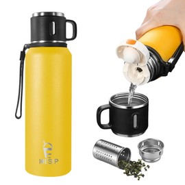 Icesip Stainless Steel Insulated Bottle, 27oz with cup Vacuum Insulated Water Bottle, Thermo for Hot Drinks/Cold Drinks,24-Hr Insulation Commute, Travel