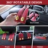 URIZZD 2PCS Leather Car Seat Hooks for Headrest, Vehicle Hanger