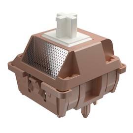 DUROCK Mocha Silk Linear Switches, Full POK Switch 56g Long Spring, Light Diffuser 5 Pins Lubed Smooth Thocky Mechanical Keyboard Switches (90pcs)