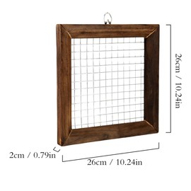 Dranvosk Staghorn Fern Mounting Frame Kit Wooden Wall Planter Vertical Gardens Hanging Plant Holder for Platycerium, Orchids and Succulents(Coffee)