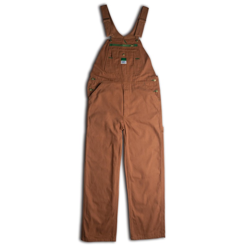 Liberty Men's Duck Bib Overall, Pecan, 38x28