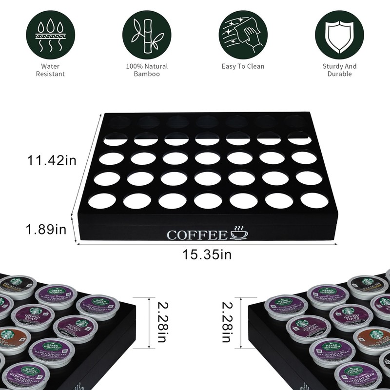 MinBoo BamBoo k cup holder Drawer or Countertop k cup