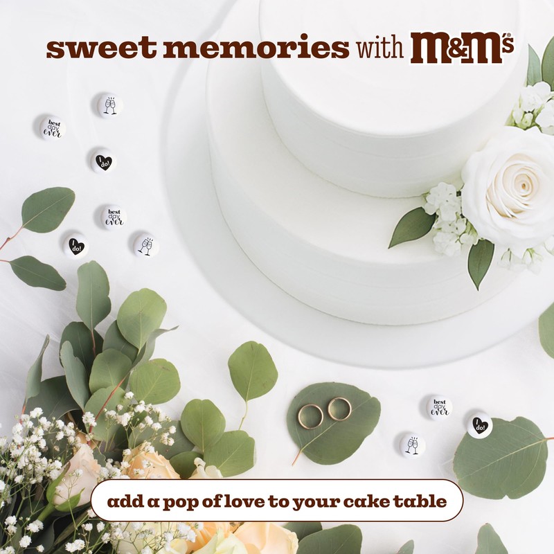 M&M’S WORLD Wedding Themed M&M'S Candy Bulk - 2 lbs