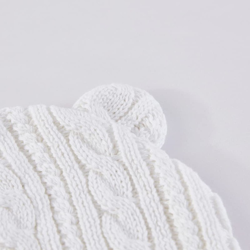 Snugtime Cable Earmuff Beanie, Cream, Medium