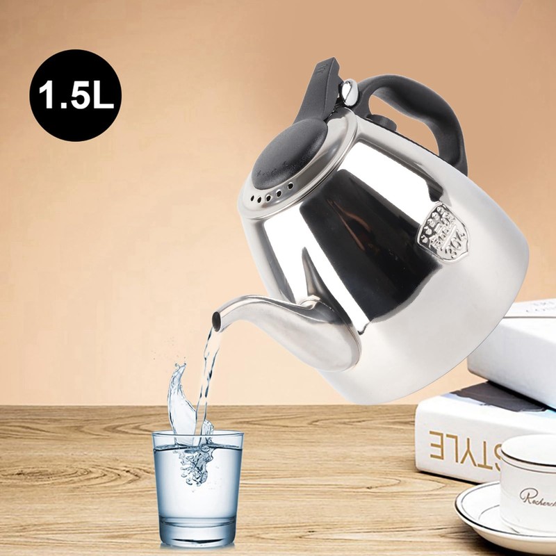 Tea Kettle, Stainless Steel Teapot with Heat-Resistant Handle for Boiling