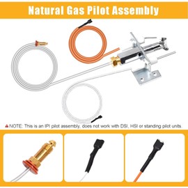 Criditpid 4021-731 IPI Propane Gas (LP) Pilot Assembly for Heatilator, Heat-N-Glo, Quadrafire Gas Fireplaces and Gas Log Sets, 385-511A Heat N Glo Fireplace Parts Pilot Assembly