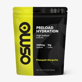 Osmo Preload Hydration Pre Workout Powder Pouch - Includes High Sodium Bicarbonate, Magnesium, Potassium, Carbs & Vitamins, Cane Sugar, Beat Cramps & Dehydration - Pineapple Margarita (Pouch)