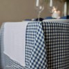 Linen & Cotton Gingham Tablecloth Estella - 100% Linen, White