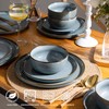 GBHOME Ceramic Dinnerware Sets for 4, 12 Pieces Stoneware Plates