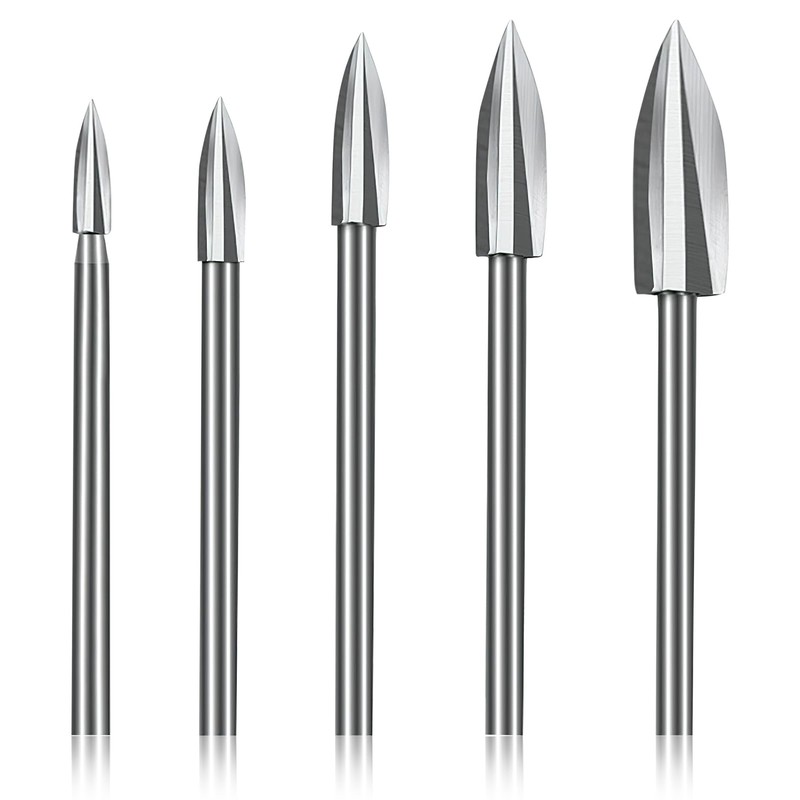 5 Pcs Wood Carving Bits for Dremel Rotary Tool HSS