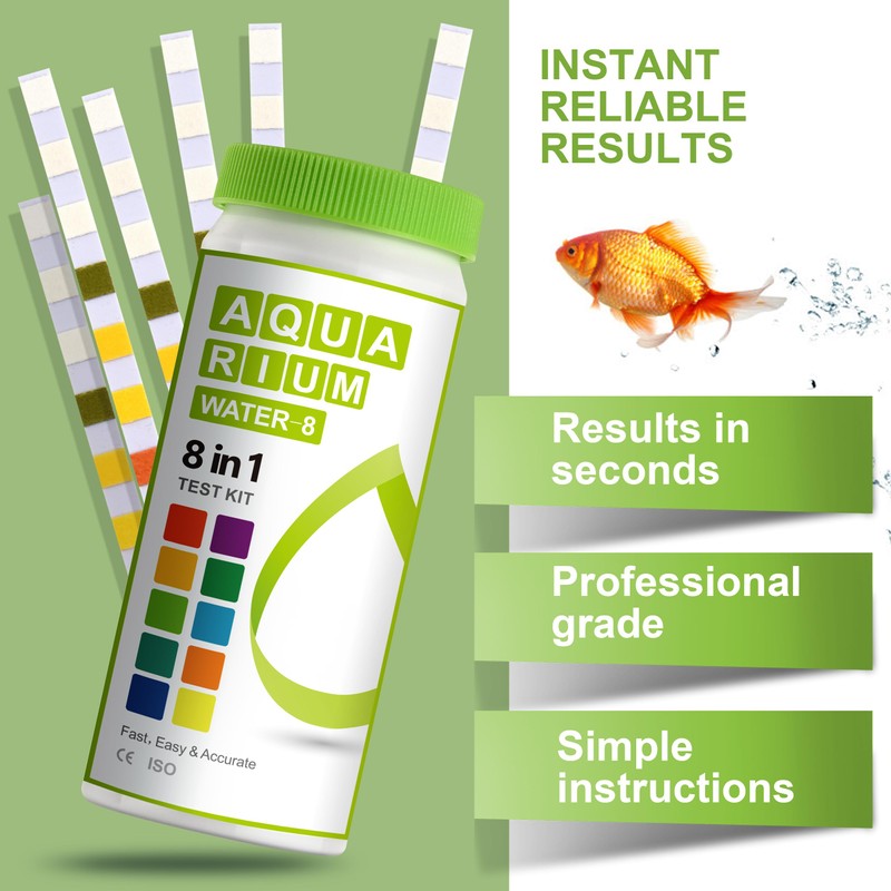 AAwipes Aquarium Ammonia Test Strips 8-in-1 |100 Strips | Quick