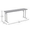 Flash Furniture Kathryn Commercial Grade 6-Foot Gray Plastic Folding Training