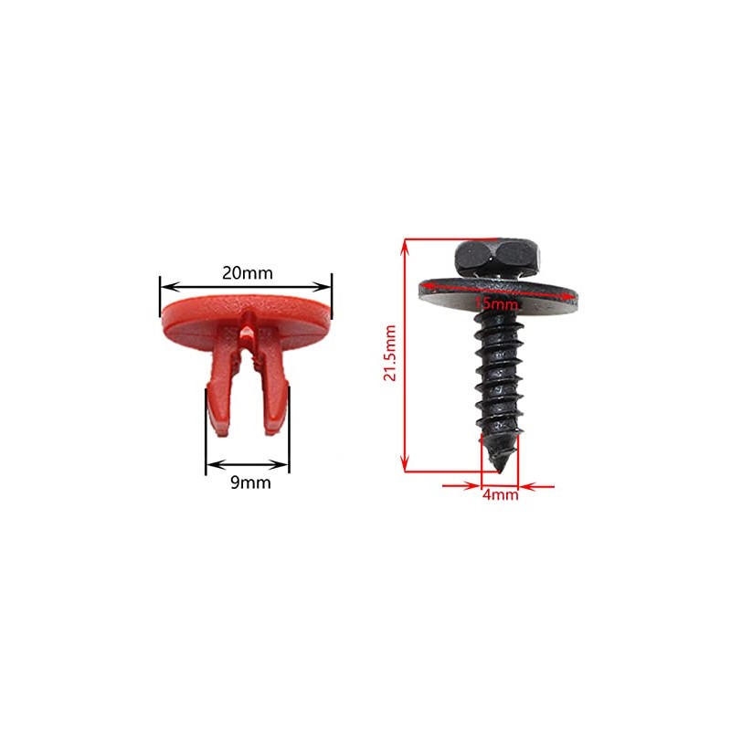 20x Bottom Shield Fasteners Engine Undertray Cover Clips Compatible with