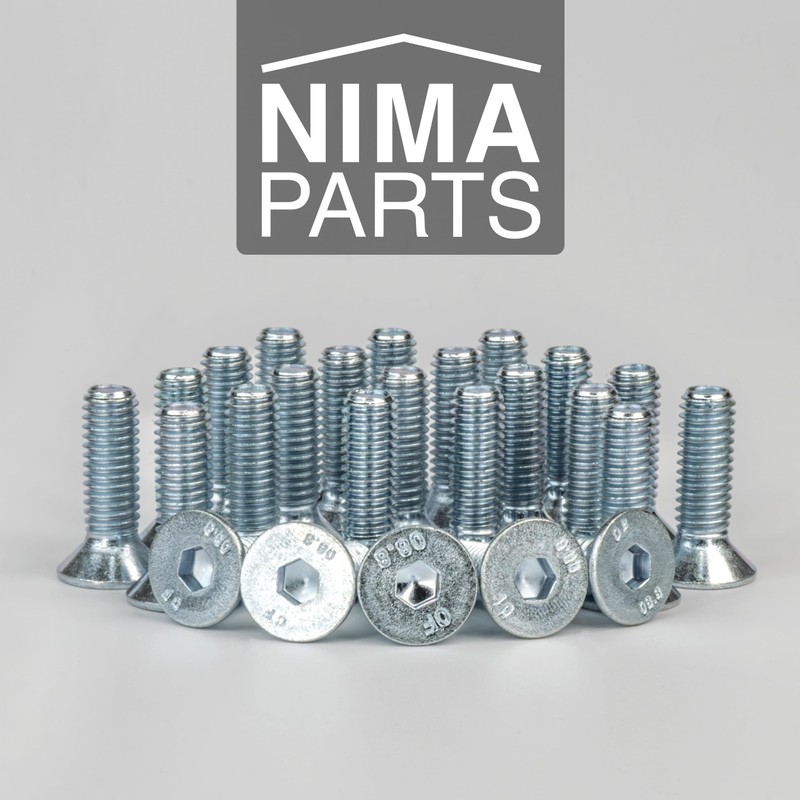 50 x Hexagon Socket Countersunk Screws - Full Thread -