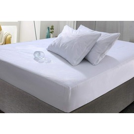 Waterproof Terry Towelling Mattress Protectors Super Soft Cosy Hypo-Allergenic Breathable Non Noisy Fitted Style Mattress Protectors (King Size) White