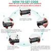 ORIA Long Shackle Combination Lock, 4.41x2.13x0.71'' Cable Lock, 4 Digit