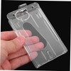 NUOBESTY 6pcs Transparent Id Holder with Thumb Slot Badge Sleeve