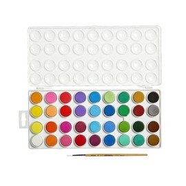 KINGART W/Brush, Set of 36 Watercolor Paint Set, Assorted 36 Piece