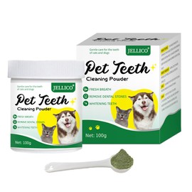 Dog Teeth Cleaning Powder,Dog Dental Powder,Dog Breath Freshener Powder,Dog Tooth Powder Tartar Remover & Fresh Breath 100g