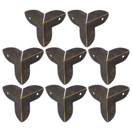 uxcell Box Corner Protectors Elegant Bronze Tone Triangle Frame Corner Protector for Jewelry Desk Box Furniture Pack of 8