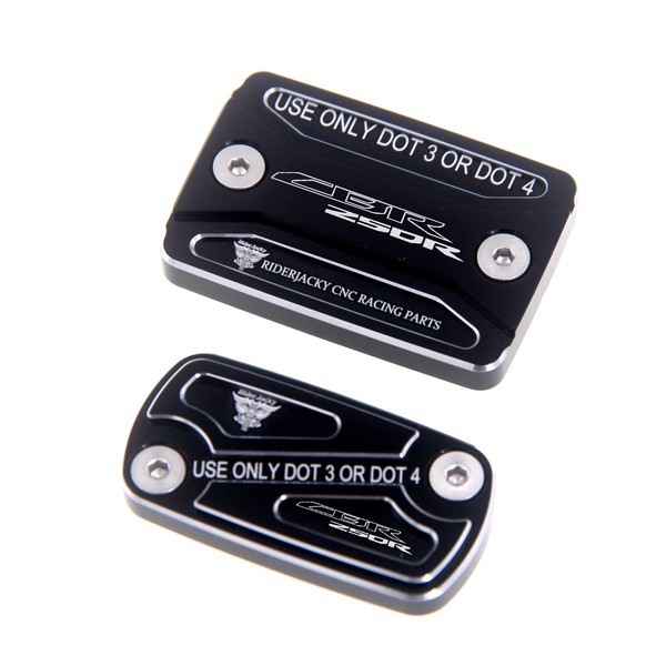Riderjacky Front and Rear Brake Fluid Reservoir Cover Motorcycle Accessories