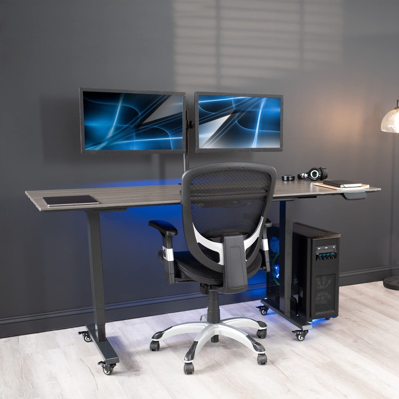 VIVO Large Computer Tower Desktop ATX-Case, CPU Steel Rolling Stand,