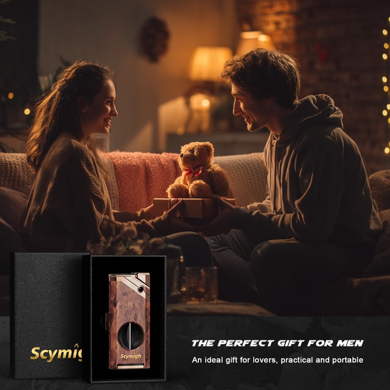 All-in-one Torch Lighter with Tool, Holder, Windproof Flame, Refillable Butane