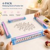 4-Pack Clear Mahjong Racks & Pushers for Game Night –
