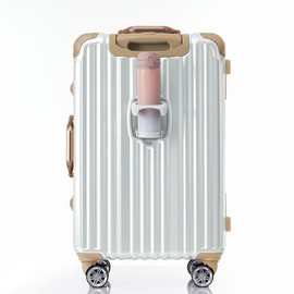 Merax 24 Inch Aluminum Frame Luggage with USB port, Vacation Suitcase with Spinner Wheels and TSA Lock, moonlight