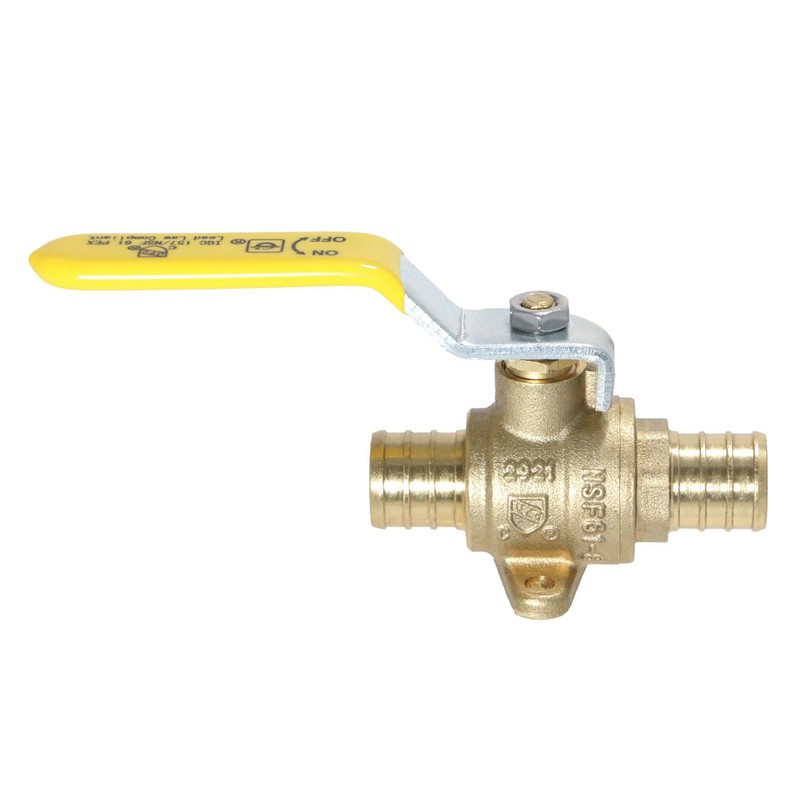 XFITTING Barb Crimp Pex 3/4 Inch Ball Valve With Drop