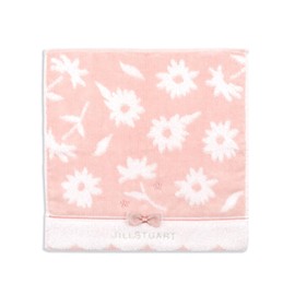 Jill Stuart 58-1750070 North Pole Towel Handkerchief, Pink, Steam Shearing, Non-twist Yarn, Approx. 9.8 x 9.8 inches (25 x 25 cm)