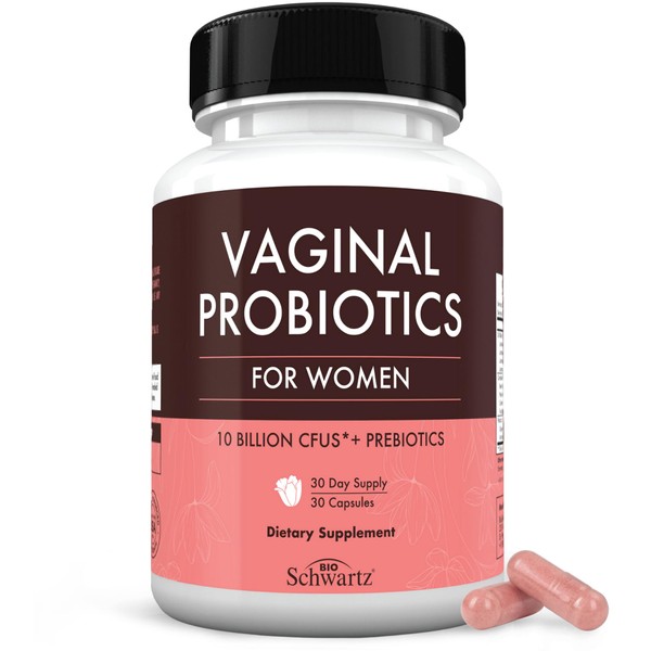 Vaginal Probiotics for Women (30 Servings) Nourishes Your Vaginal Microbiome for Healthy Vaginal Odor and pH Balance, Complete Vaginal Support Supplement with Prebiotics Cranberry Extract D Mannose