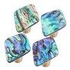 mookaitedecor Set of 4 Abalone Shell Cabinet Knobs with Screws,