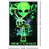 Take Me To Your Dealer - Flocked - Blacklight Poster