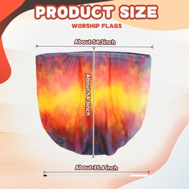 Baisdan 54"x54" Worship Flags for Dance Church, Praise Dance Flags, Silk-like Chiffon Flag with Flexible Rods & Storage Bag, Set of 2, Yellow-Orange-Black