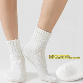 Fszsaa Thick Boot Socks for Men and Women - Casual Winter Rib Crew Full Terry Cushioned Warm Thermal Pack