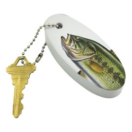 GRAPHICS & MORE Largemouth Bass 2 Floating Keychain Oval Foam Fishing Boat Buoy Key Float