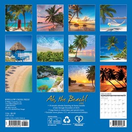 Ah The Beach! 2026 7" x 7" Mini Wall Calendar