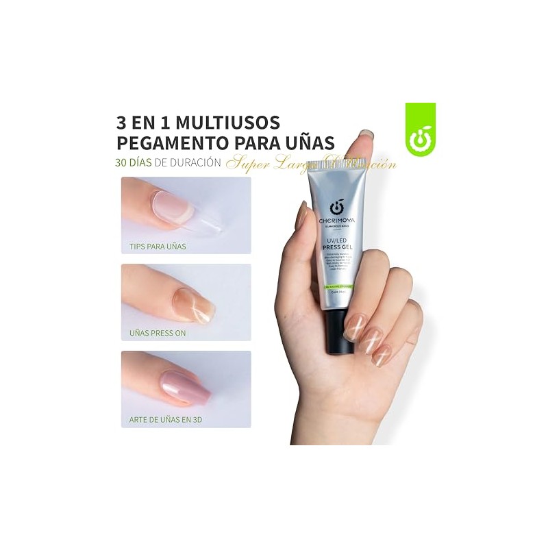 Cherimoya Pegamento para Uñas Soft Gel para Uñas Press On