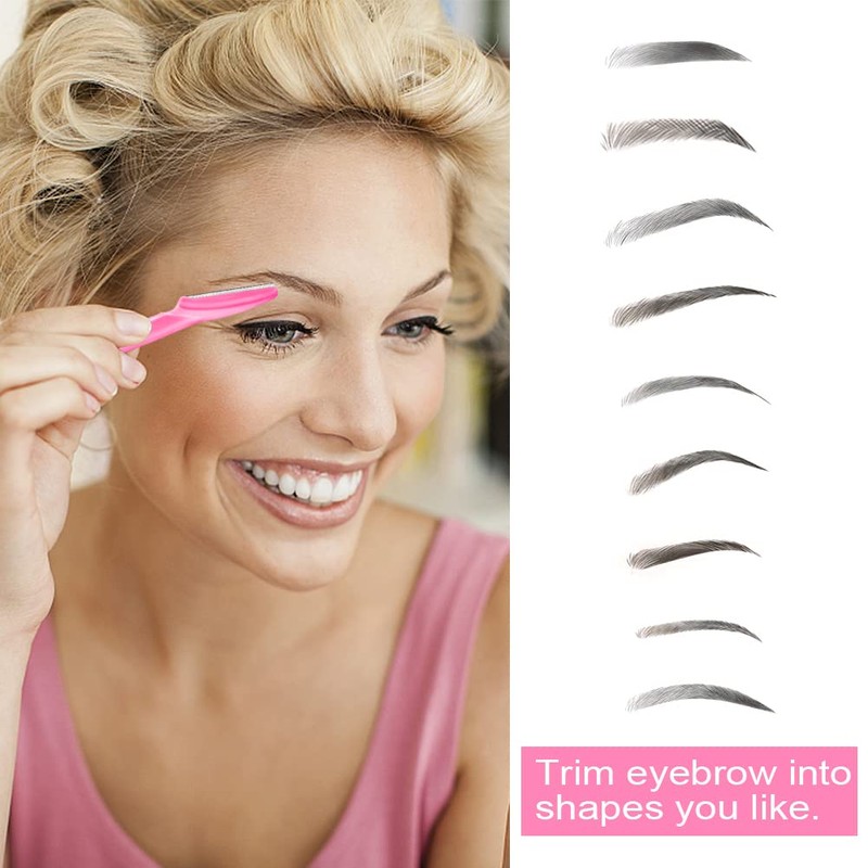 HFATMOS 12 Pcs Eyebrow Razor, Multipurpose Exfoliating Dermaplaning Tool for
