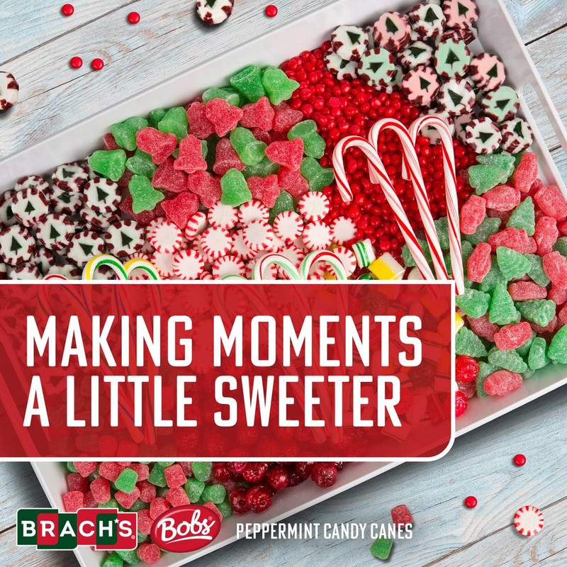 Brachs Peppermint Candy Canes - Individually Wrapped Bulk Christmas Candy