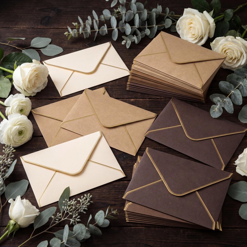 Cholemy Brown 4 x 6 Envelopes 50 Pack A6 Card