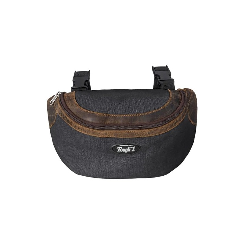 Tough 1 Canvas Pommel Bag Leather Accents Black
