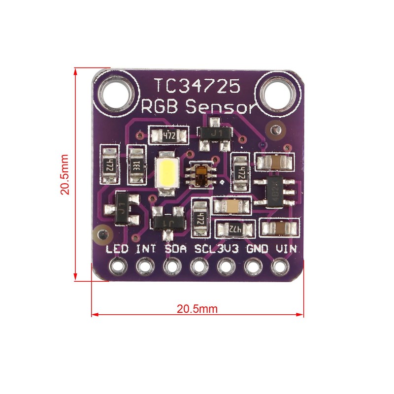 Jopto 5PCS TCS34725 RGB Light Color Sensor Recognition Module RGB