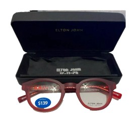Elton John Kenneth Frames Eyeglasses Glasses Cream Soda Red Unisex