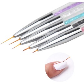 5 Pcs Nail Art Brushes - Doubel Ended Nail Art Brushes, with Nail Extension Gel Brush, Nail Dotting Tools, Point Drill Drawing Painting Tools Set, for Nail Art Design,Painting,Detailing