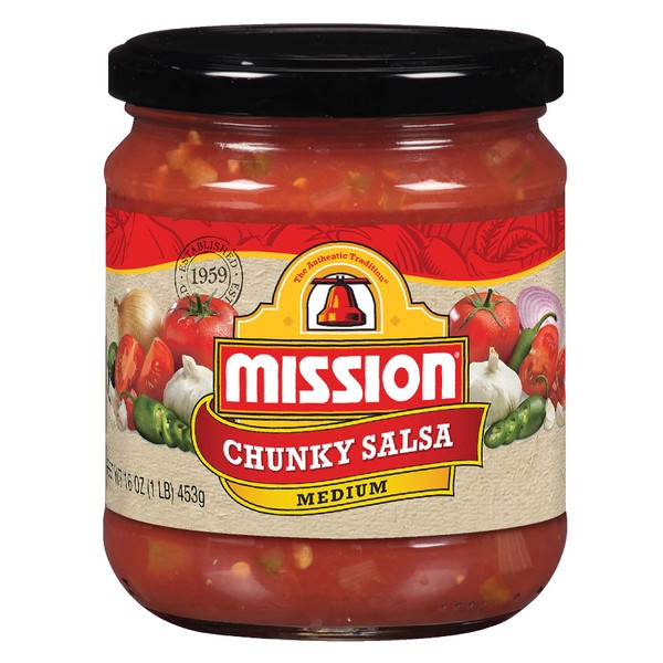Mission Foods Chunky Salsa, Medium, 16 Oz