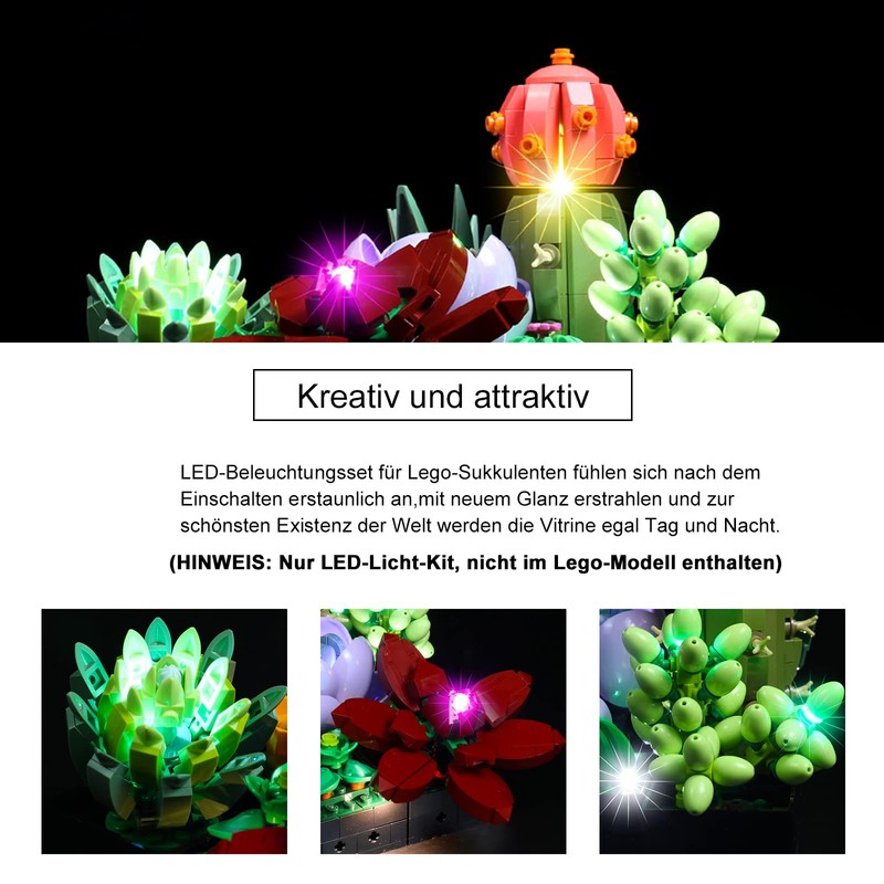LED Light Set for 10309 Icons Succulents (Not Model) Decoration